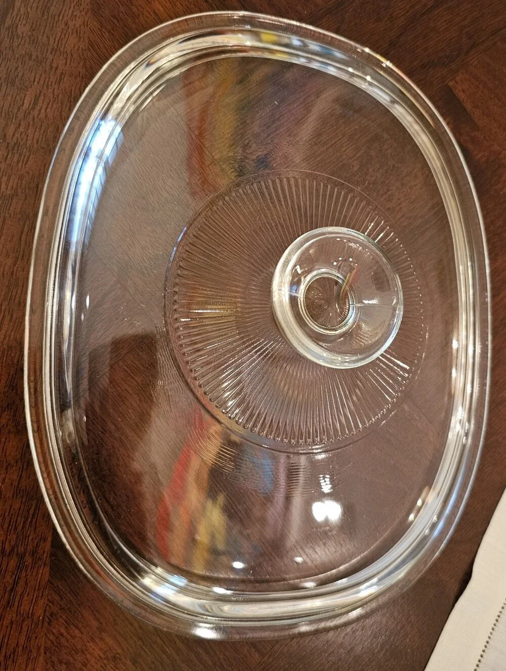 CorningWare French White Stoneware Oval Casserole Dish w/ Glass Lid ~ 1-1/2 Qt